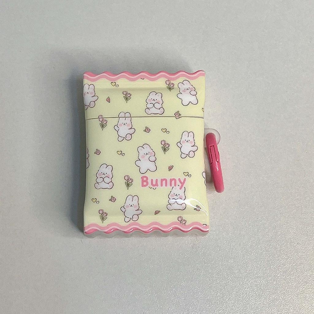 Круглый брелок с милым карамельным цветком и волнистым кроликом, беспроводной Bluetooth-бокс для зарядки наушников для Apple Airpod Pro 2 2nd1 3, чехол