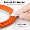 UC-023-OR-2.0M 2m USB-A To Type-C Liquid Silicone Ultra Soft 120W Power Fast Charge Data Cable