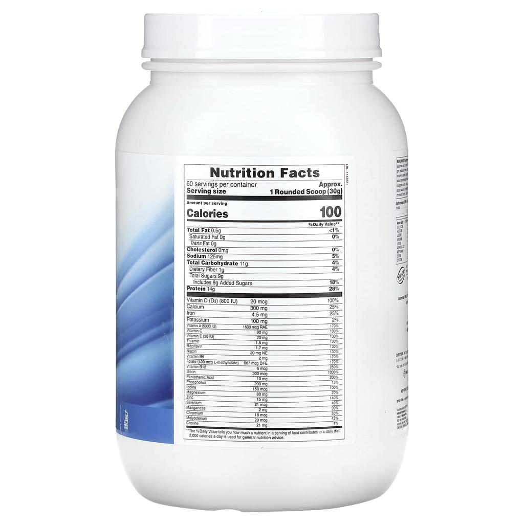 Spiru-Tein, Protein Powder Meal, Vanilla, 1,800G (4Lbs)