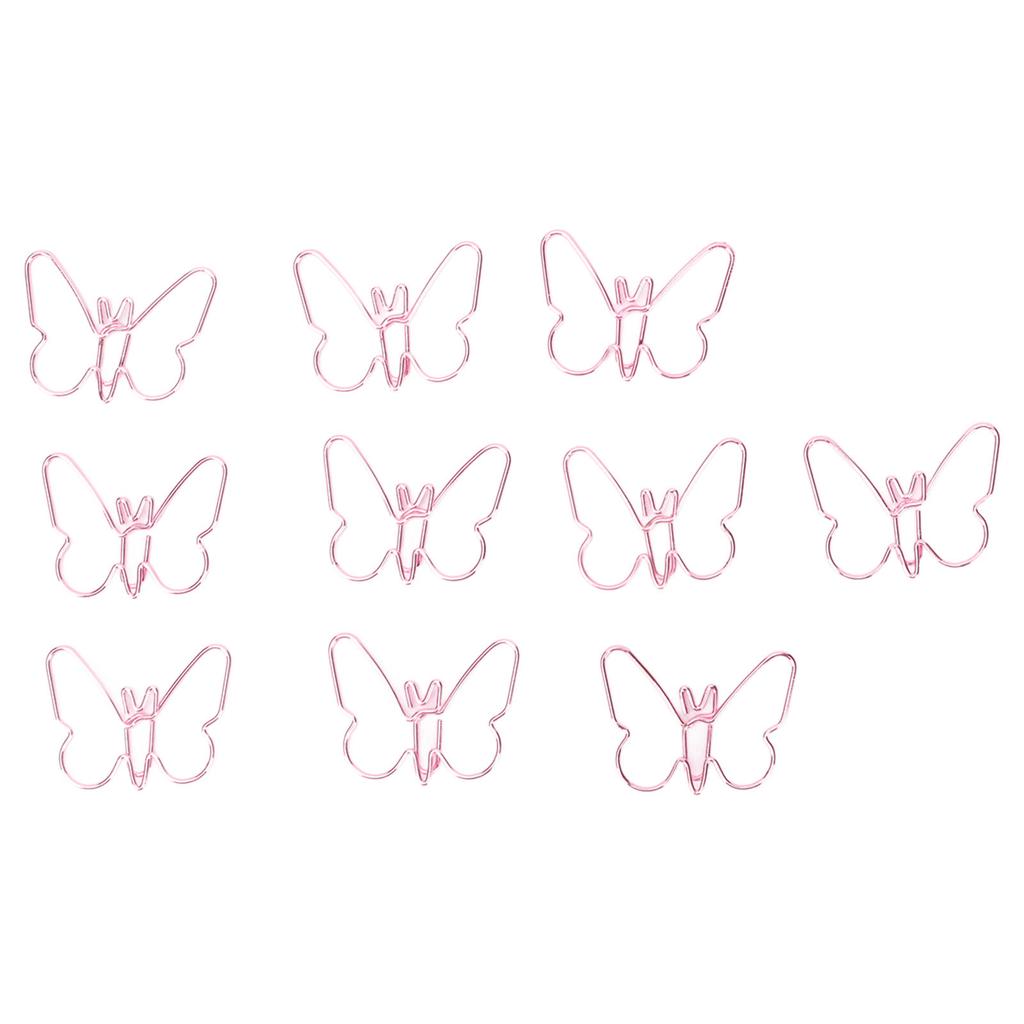100 Pcs Shaped Paper Clips Butterflies Shape Metal Cute Style Light Portable Office Clips for D