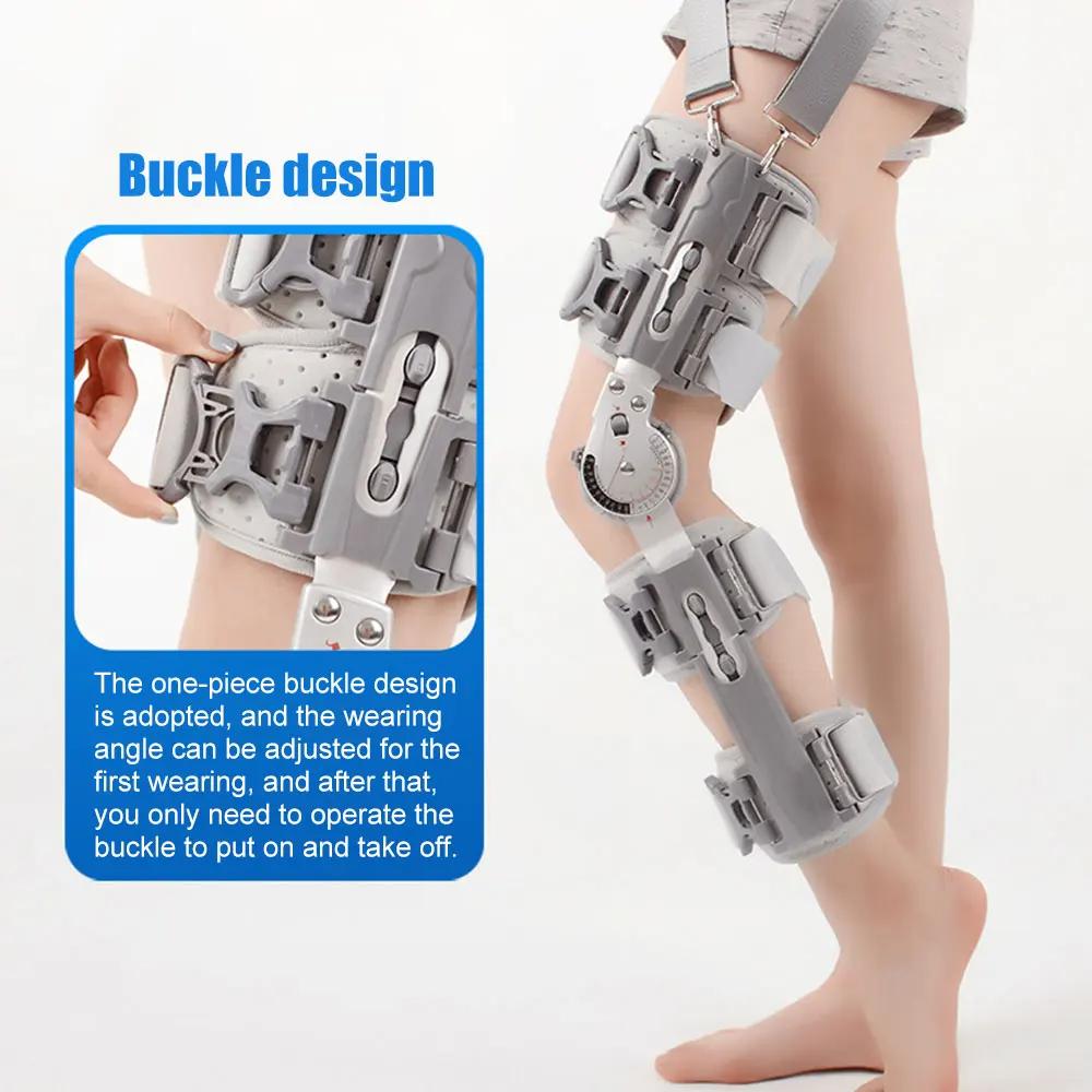 Профессиональный регулируемый шарнирный бандаж для коленной ноги для лечения боли в суставах, операции по разрыву мениска