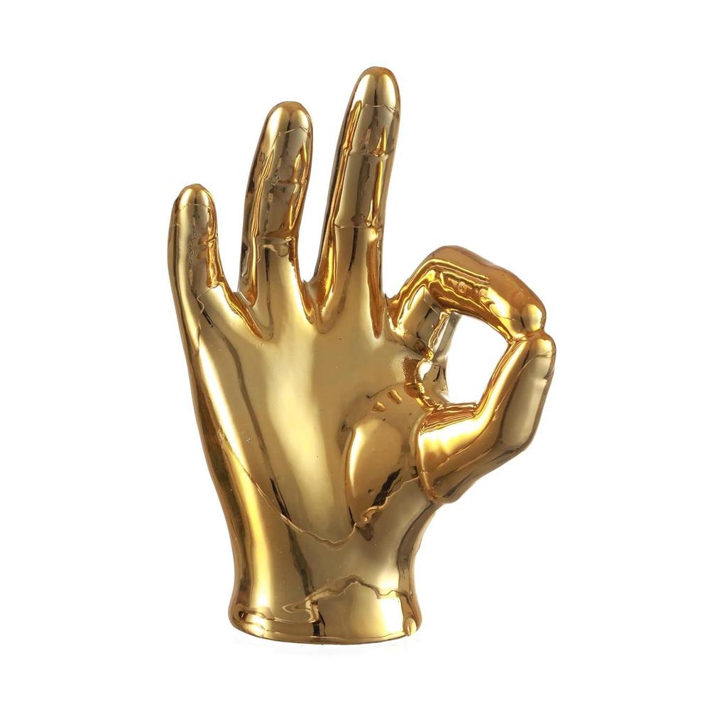 Set Of 3 Hand Sign Fantasy Showpiece Statue Collectible Figurines(Multi,Ceramic)Decorative Items For Home Decor Living Room Bedroom