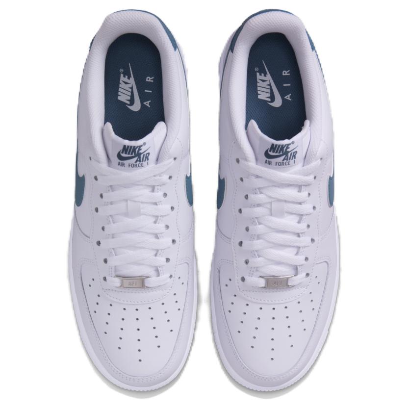 Nike Air Force 1 07 белые дымчато-синие мужские кроссовки FJ4146-114