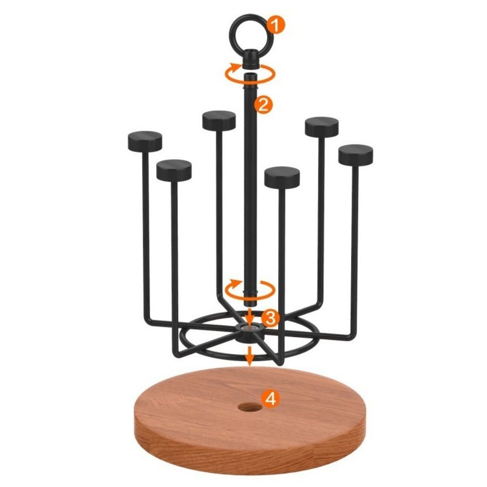 Non-Slip Upside Down Cup Holder Large Capacity Glass Cup Storage Rack Mug Storage Rack  Home