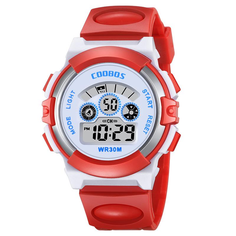 Military Sports Children Watch Colorful Back-light LED Digital Watch Luminous Waterproof Electronic Watch for kids Boys girls