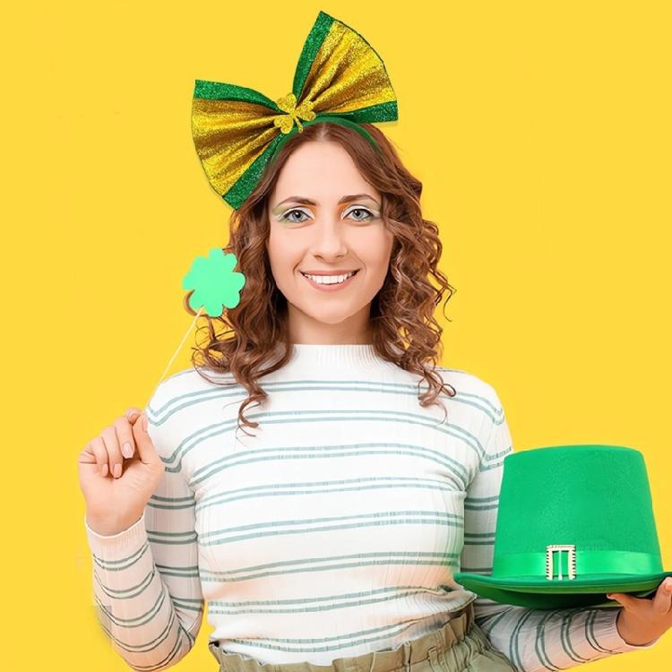 Ободок для волос в форме клевера для женщин и детей, игривый ободок для фестивалей и праздничных встреч