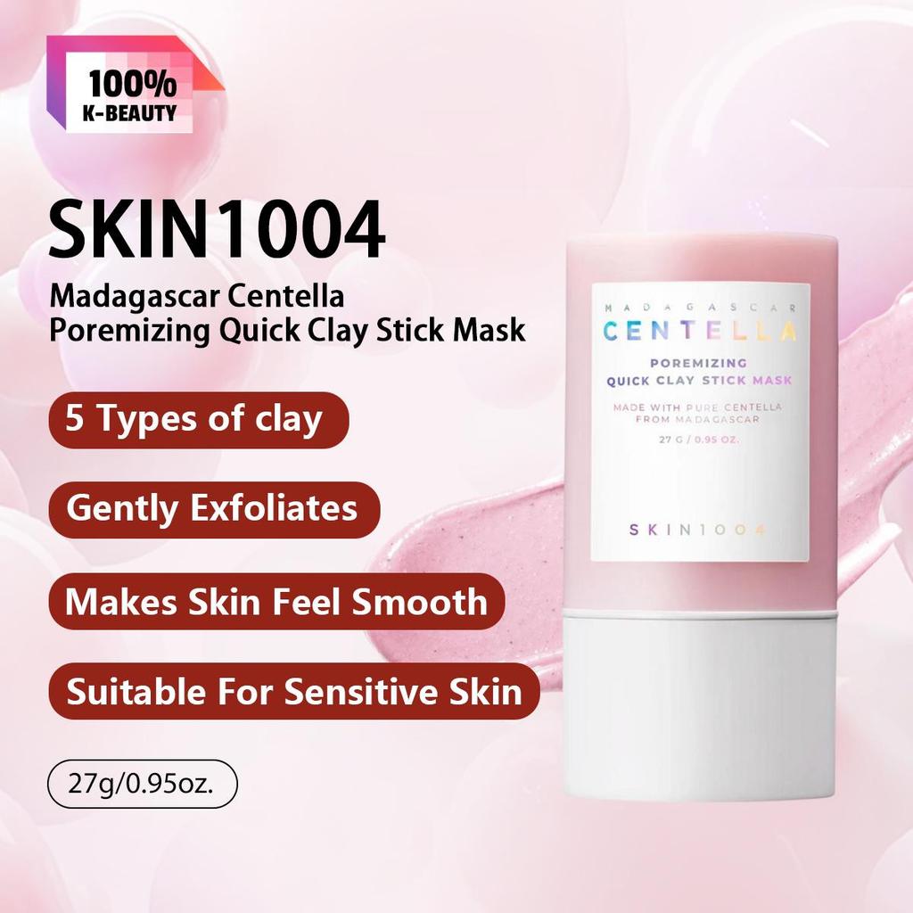 Skin1004 Мадагаскарская Центелла Поризинг Быстродействующая Глиняная Маска-Стик 27г, Глубокое Очищение, Контроль Жирности, Успокаивающая, Портативная, K-Beauty, Корейский Макияж