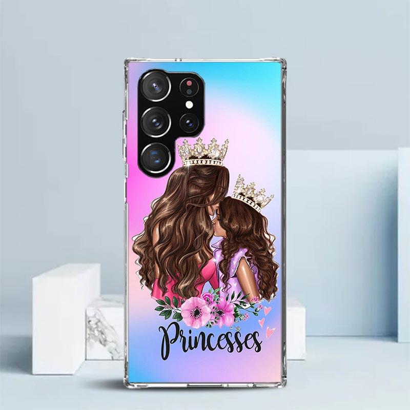 Женская Модная Девушка Супер Мама Малыш Мягкий Чехол для Samsung Galaxy S25 Edge S26 S24 S23 Ultra Чехол для Телефона S22 S21 Plus S20 FE Печать