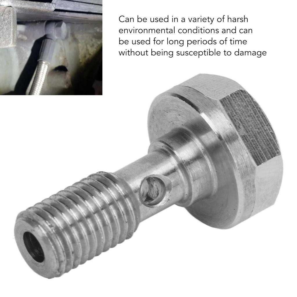 M8 X 1.0mm Banjo Bolt Seal Heat Resistant Heavy Duty Banjo Bolt Fitting with 2 Washers for Tubing Systems