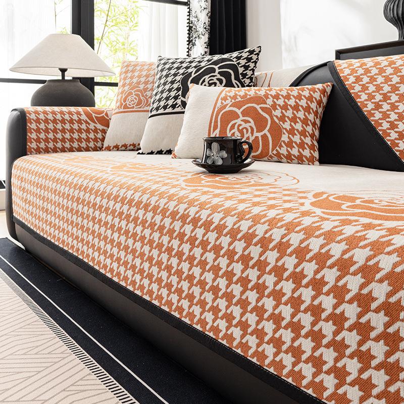 Подушка для дивана Four Seasons Universal Light Luxury High Sense Non-Slip Подушка Чехол для дивана из шенилловой ткани