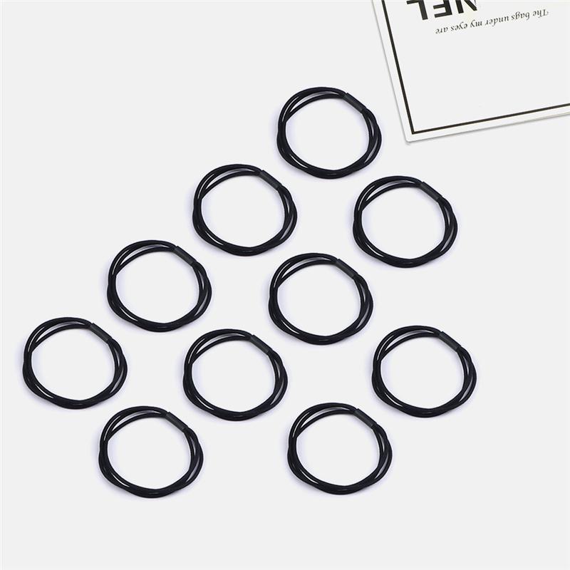 10 шт., простые базовые эластичные резинки для волос для женщин и девочек, резинки для волос, резинки для волос, модные повязки на голову, аксессуары для волос