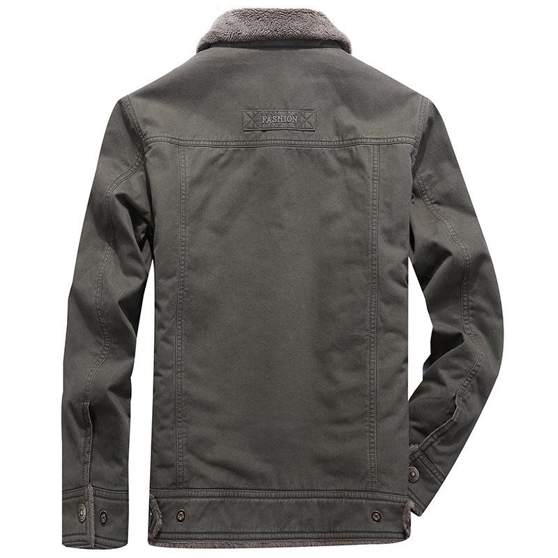 Зимняя флисовая джинсовая куртка Мужская хлопковая куртка Мужская свободная флисовая куртка из ягненка