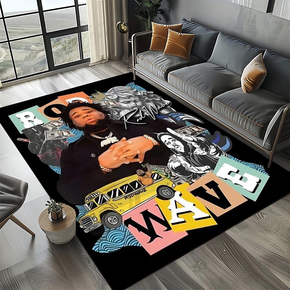 3D Printing Rod Wave Rapper Area Rug,Carpet Rug for Home Living Room Bedroom Sofa Doormat Decor,kids Play Non-slip Floor Mat
