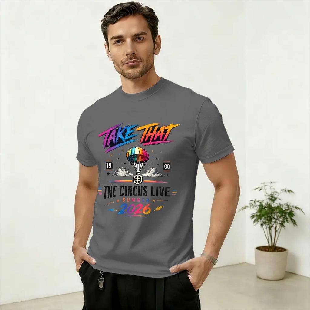 Unisexs TShirt Take That Tour 2026 Summer Live Hipster 100 Cotton Tees Short Sleeve T Shirts Crew Neck Clothes Plus Size