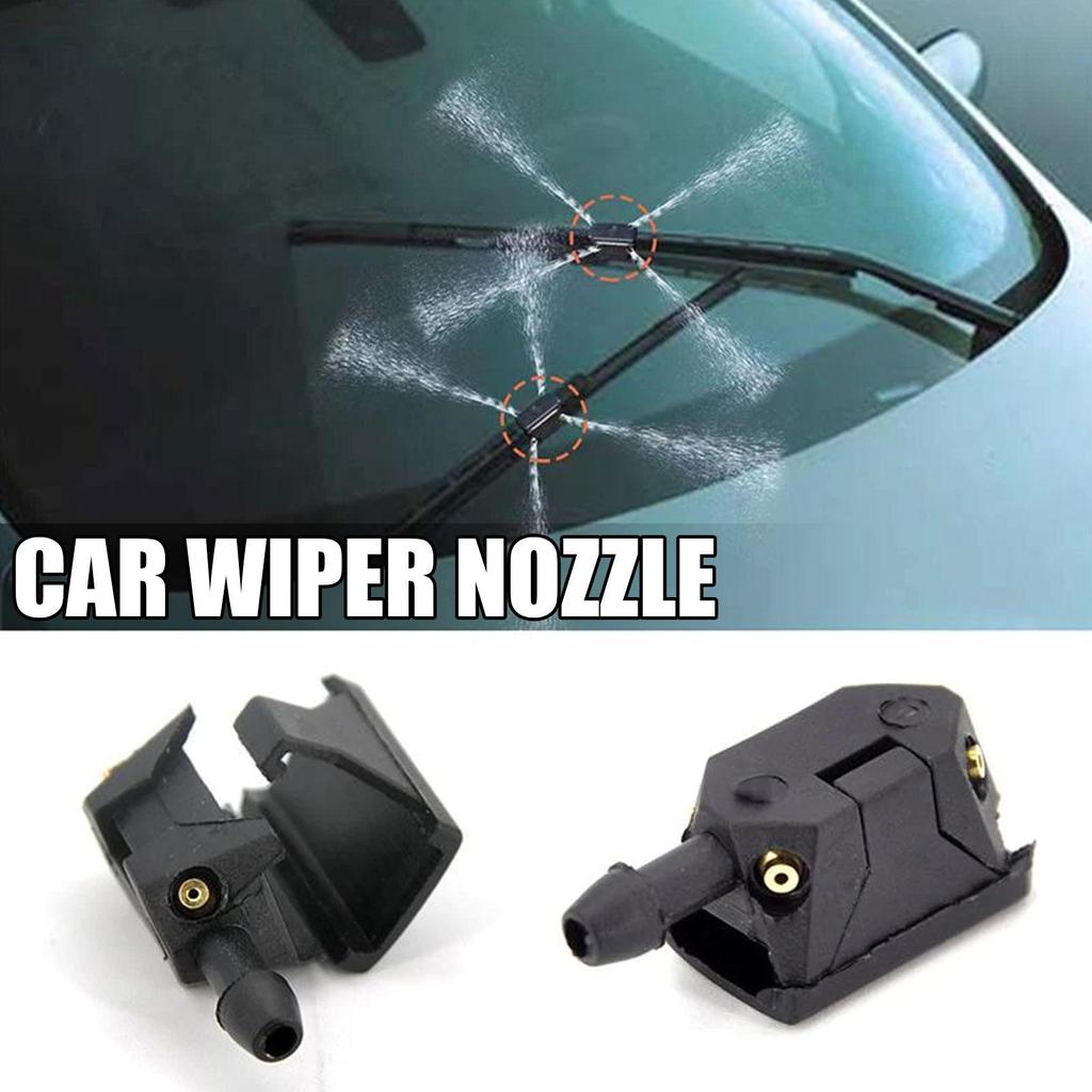 2pcs Car Windscreen Wiper Spray Jets Nozzles Spray Front Nozzle2pcs Water Glass Windshield In N L9A3