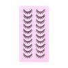 Large Capacity Demon 10 Pairs of False Eyelashes Natural Asian Mixed Feeling Light Thai Makeup Transparent Stem Eyelashes Daily