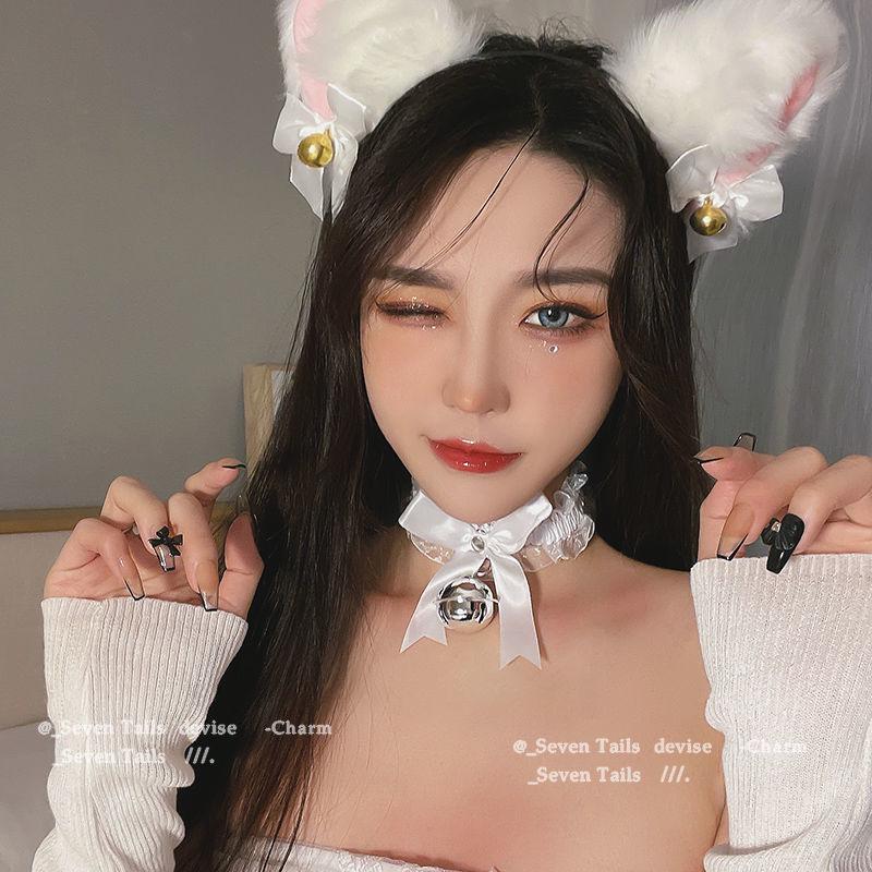 Милая японская плюшевая повязка на голову с ушками кошки и лисы для ролевых игр