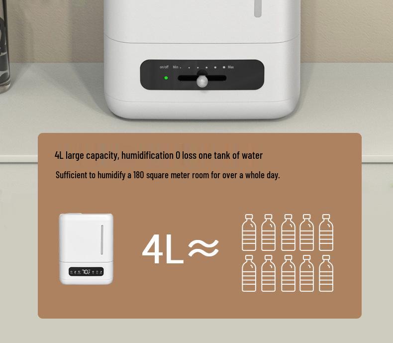 Умный тихий увлажнитель: Большая емкость, Ароматерапия, Очиститель воздуха, Спальня, Постоянная влажность, Высокая производительность тумана