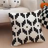 Retro Pixelated Ar Pixel Print Texture Cushion Cover Throw Pillow Cover Hidden Button Durable Polyester Chair Cushion