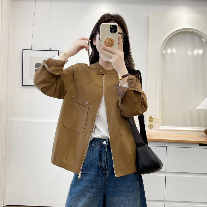 Plus Size Women S Autumn Casual Zip Up Jacket