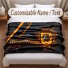 Hull FC Printed Flannel Blanket Custom Name Text Soft Warm Throw For Bedroom Holiday Gift