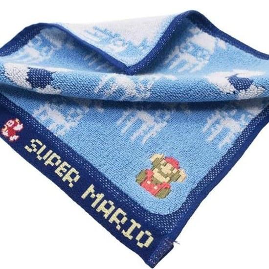 Мини-полотенце Marushin Nintendo Mario Подводная стадия Хлопковый платок Персонаж Впитывающий Подарок День рождения