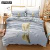 Polar Bear Bedding Set Animal Lovely Quilt Duvet Cover Sets Home Decor Bed Twin Single Queen King Size Fashion Scenery Kawaii