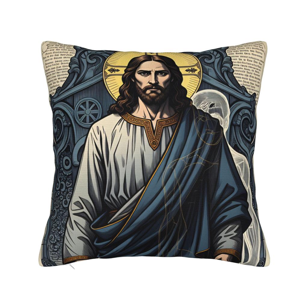 Cristo Jesus Pillow Case Print Pillow Cover For Chair Sofa Home Decor Retro Trendy Pillowcases