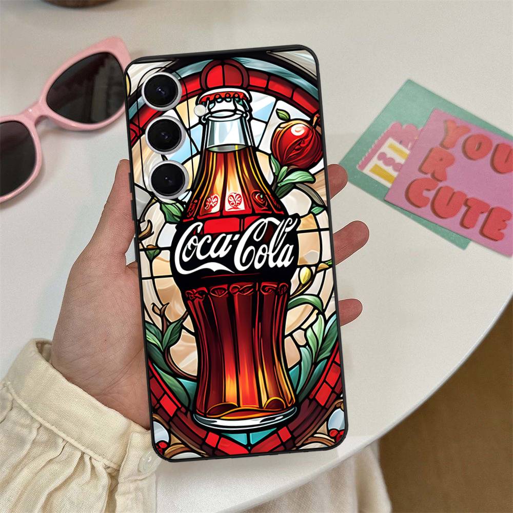 Чехол для телефона C-CocaS-Fashion Cola для Samsung S 24 Fe 25 Ultra Plus 20 Lite 21 30 22 23 24 22 Ultra 5G Fundas