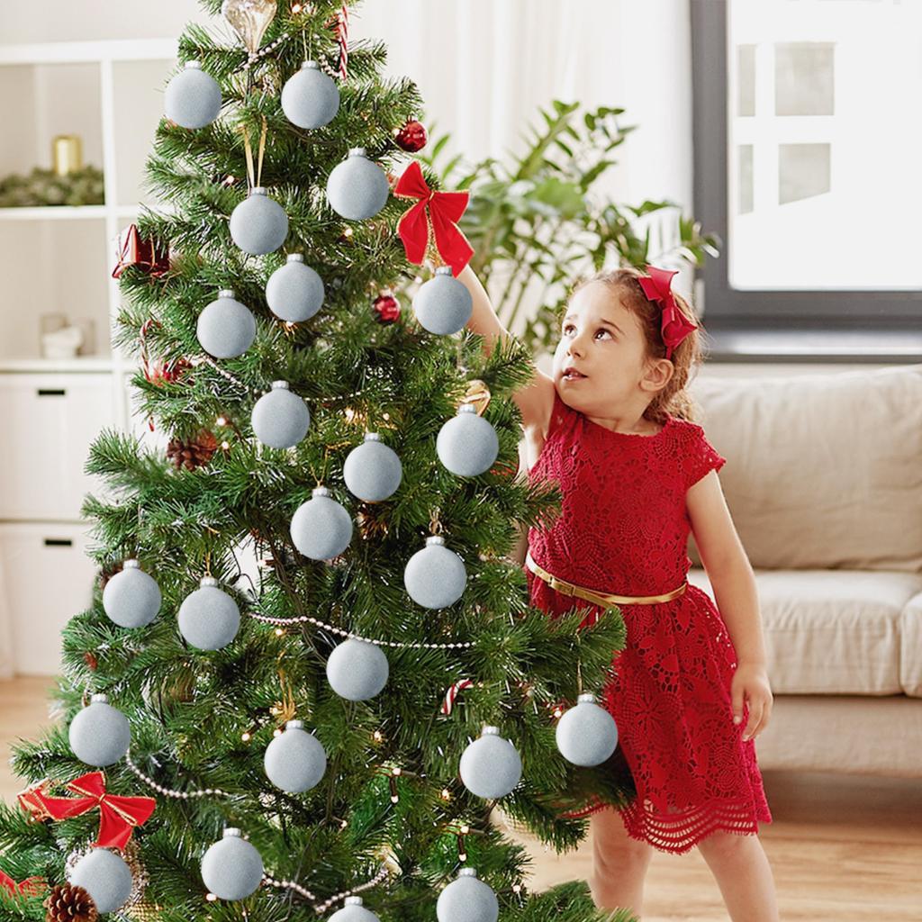 Рождественский шар бархатные елочные украшения 3,15 дюйма 15 штук пластиковые шары елочные украшения красные