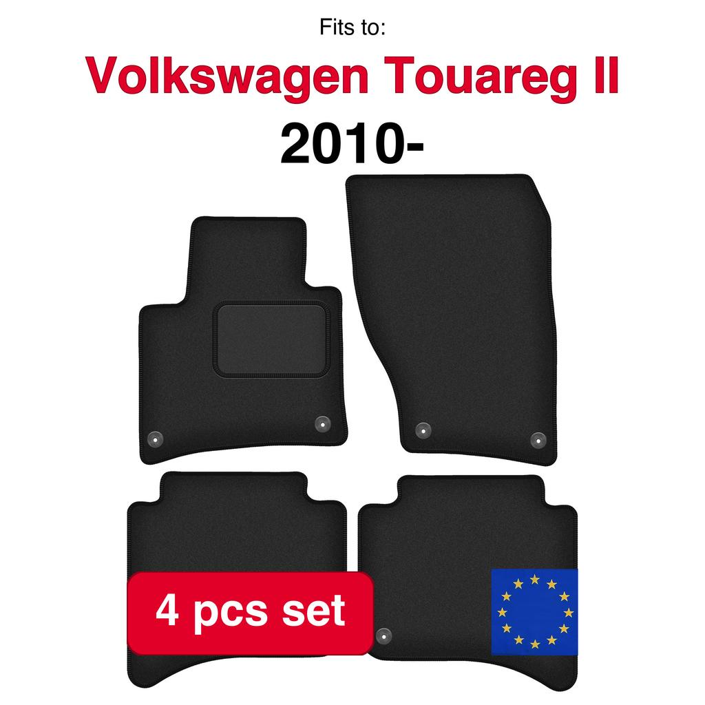 Velour Car Floor Mats For Volkswagen Touareg Ii Suv (2010-)