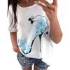 Women's Loose T-shirt Sleeves High Heels Printed T-shirt Short-sleeved Top