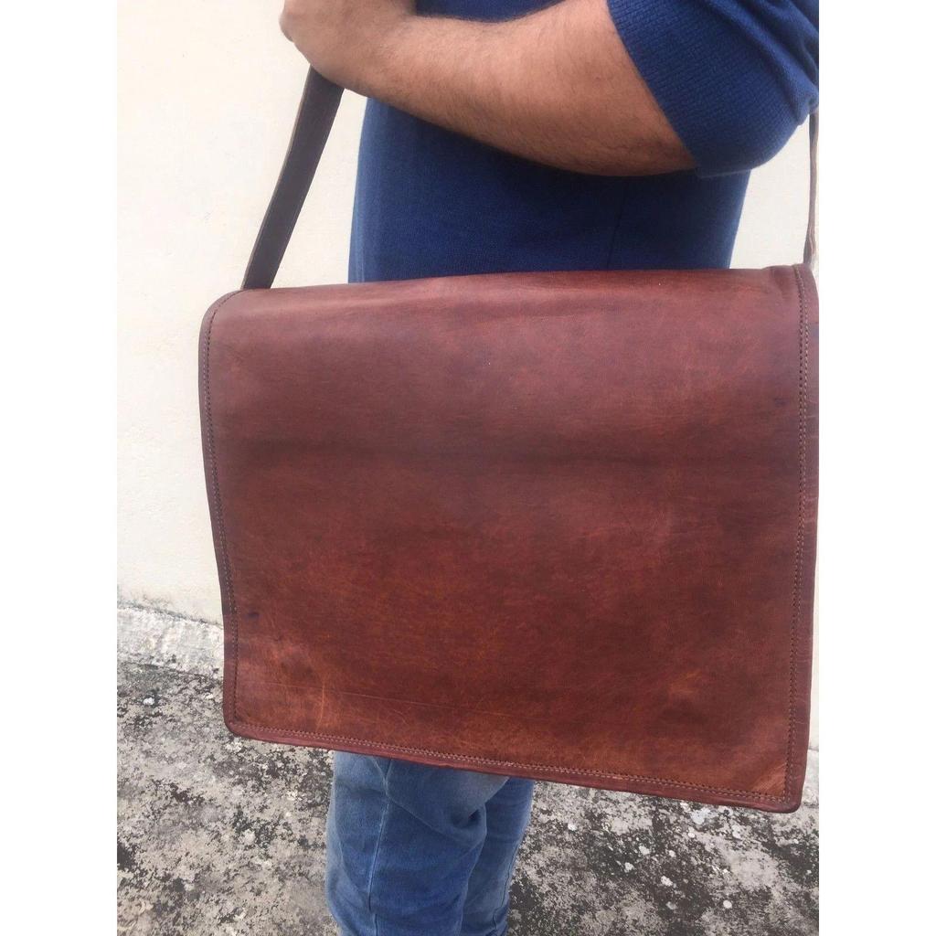 Кожаная сумка Винтажная Сумка-мессенджер На плечо Мужская Сумка-сатчел S Сумка-портфель для ноутбука Школьная