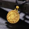 Gold Color Eight Treasures, Rich and Noble, Hollow Lotus Eight Treasures Compass Pendant, Fuzi Hangtag, Couple Necklace Pendant