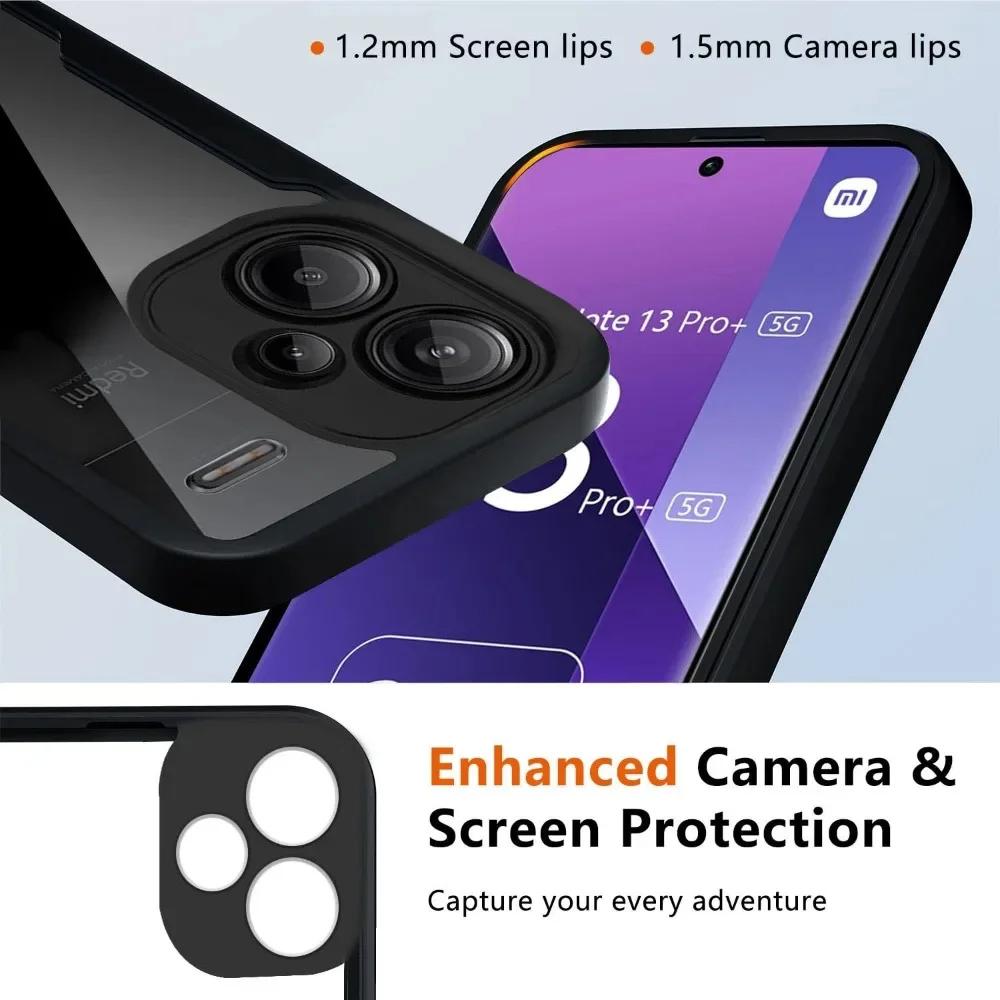 Для Redmi Note 13 14 Pro Plus 360 Защитная пленка для экрана на все тело Прозрачный чехол для Redmi Note 13 14 Pro Ударопрочная крышка для телефона