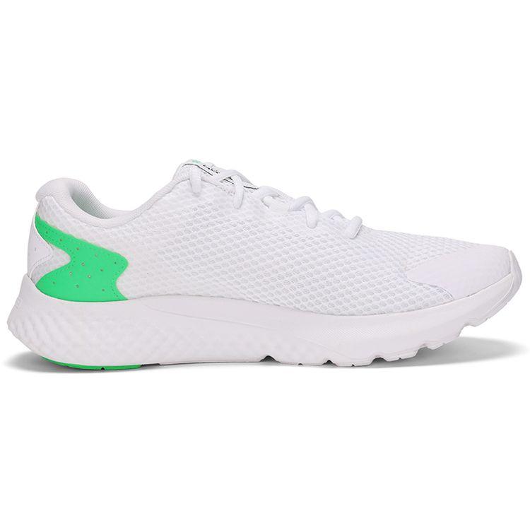 Under Armour Charged Rogue 3 Reflect White Green Men Sneakers 3025525-101