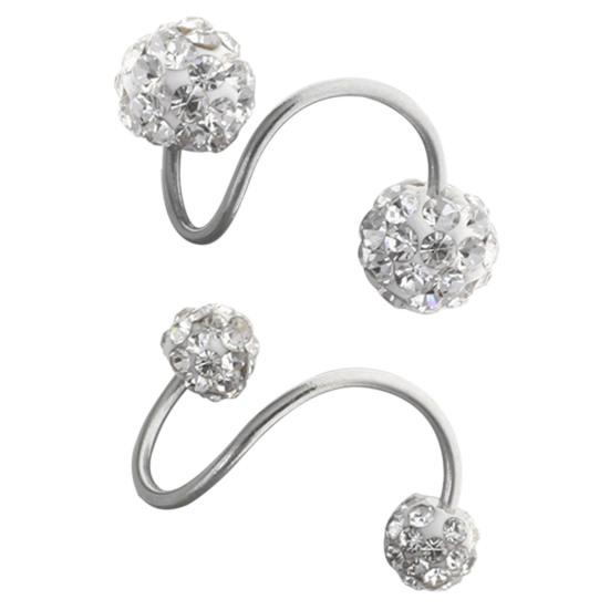 1 шт. серьги для пирсинга, искусственные кристаллы, серьги-гвоздики для козелка, легко чистящиеся серьги-гвоздики для хряща ушной раковины, губы