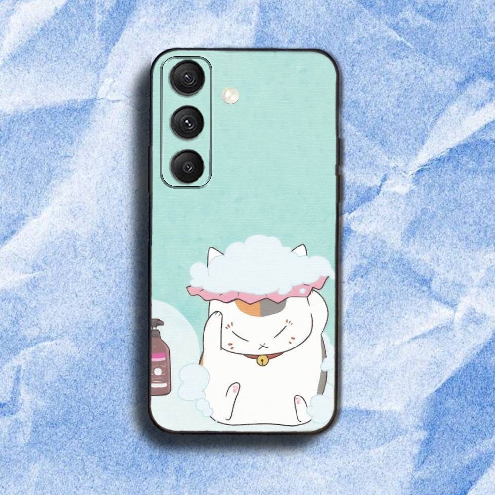 Natsume Y-yuujinchou Nyanko Phone Case For Samsung S 25,24,23,22,30,21,10,9,Ultra,Plus,Lite,FE,4,5G Black Soft Case