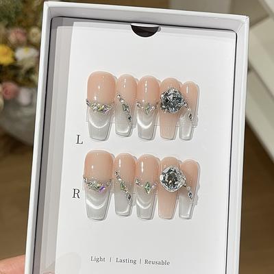 Голубая роса становится нежной летом, Белая вода, Дизайн кошачьего глаза, Липкий бриллиант, Белая броня