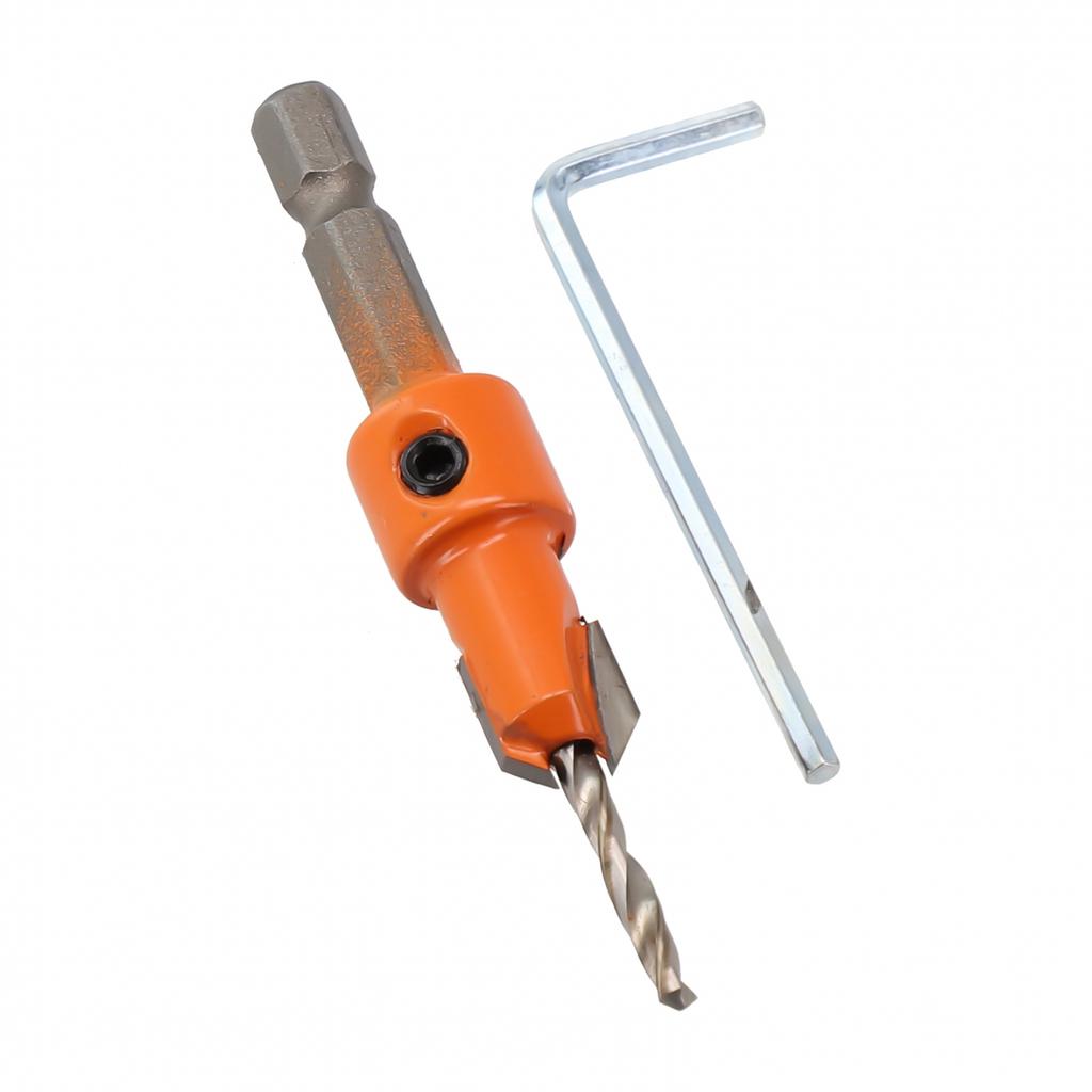 Ступенчатое сверло с шестигранным хвостовиком для зенкования и расточки деревянных изделий