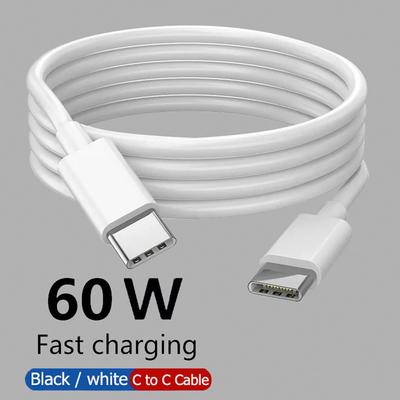 PD 60W USB C на USB Type C кабель для быстрой зарядки и передачи данных для iPhone 15 15Pro Huawei Samsung Xiaomi линия передачи данных черный белый 1M 2M 3M