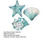 3 Pcs Wooden Rustic Beach Wall Art Ocean Coastal Nautical Seashell Starfish Couch Wall Decor for Living Room Bedroom Lake House Decor