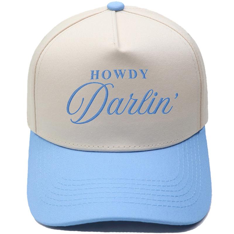Howdy Darlin 'Embroidered Truck Driver Hat Fun Color Matching Baseball Cap Outdoor Shade Dad Hat