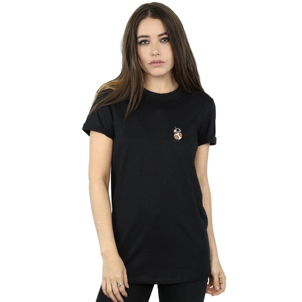 Star Wars Womens/Ladies The Force Awakens BB-8 Chest Print Cotton Boyfriend T-Shirt