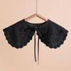 NEW Lace Solid Colour Neckline Detachable Fake Collar DIY Breathable Scarf Around Neck Flower Sweet Hollow Comfortable Patch