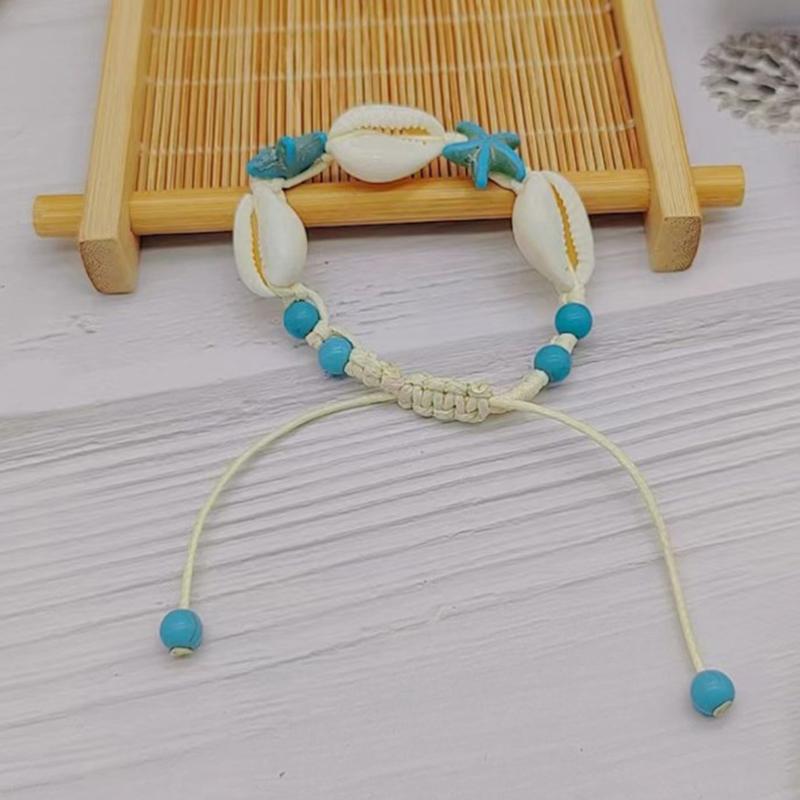 Винтажные украшения в стиле бохо, плетеный браслет ручной работы для женщин, дизайн ракушки, морская звезда, браслеты унисекс, ювелирные изделия, подарки