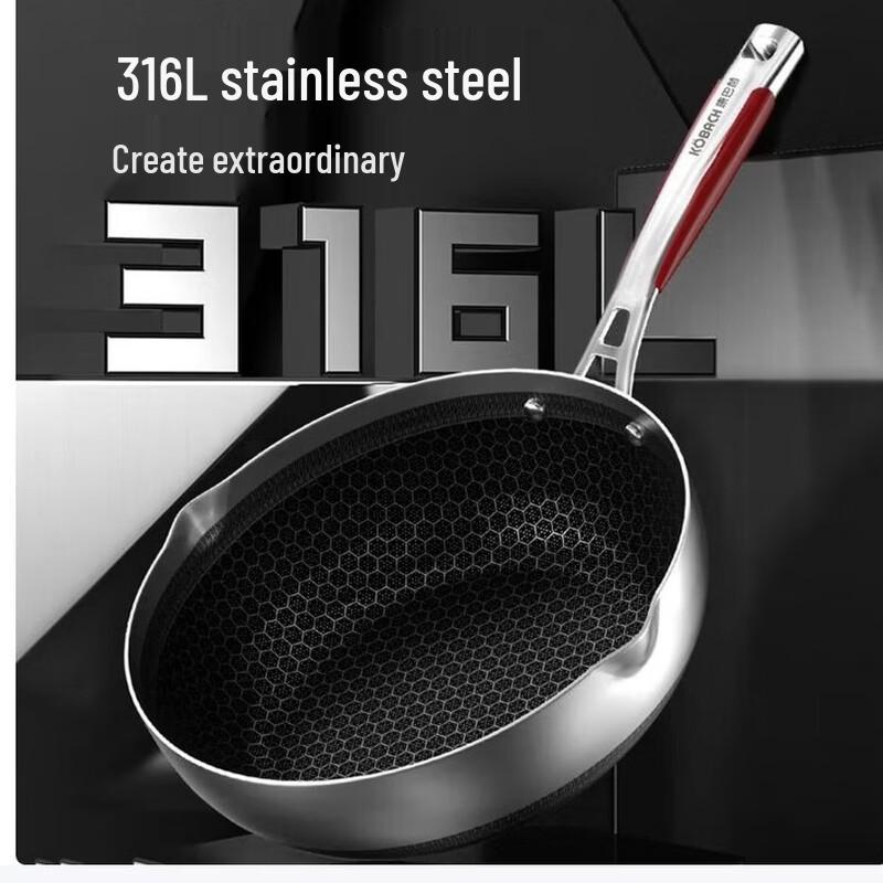 KOBACH 5th Gen Double Honeycomb Non-Stick Wok