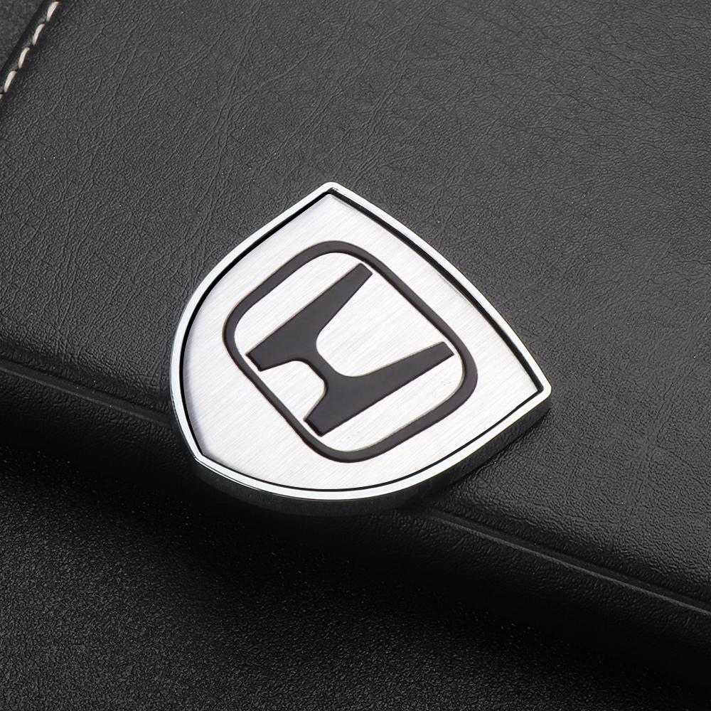 QLN2 3D Metal Car Body Fender Emblem Shield Stickers Decor Auto For Honda Type R S XR-V CR-V UR-V CR-Z Fit Mugen Power XR-V Pilot Crv