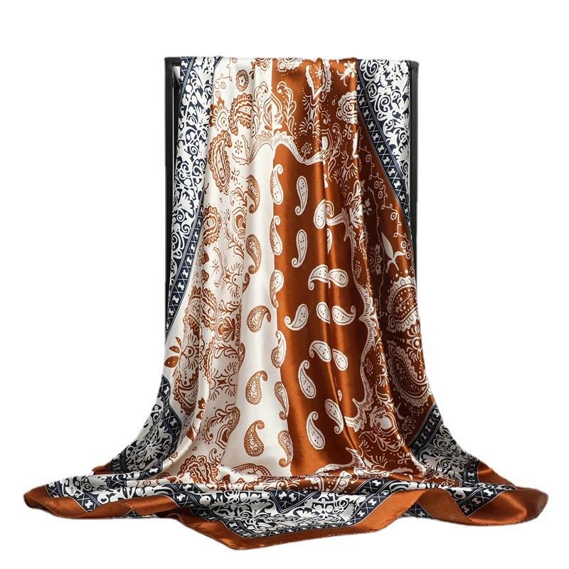 90СМ Женская Мода Квадратная Леди Шаль Красочный Кружевной Шарф Женские Шали с Кистями Шарфы Весна Лето Фото Реквизит Аксессуары