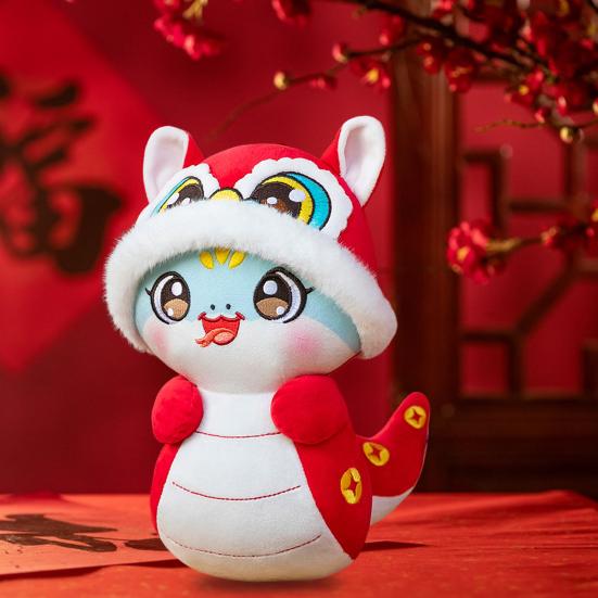 Плюшевые куклы Змея 2025 год Змеи китайский зодиак мягкая кукла праздничная